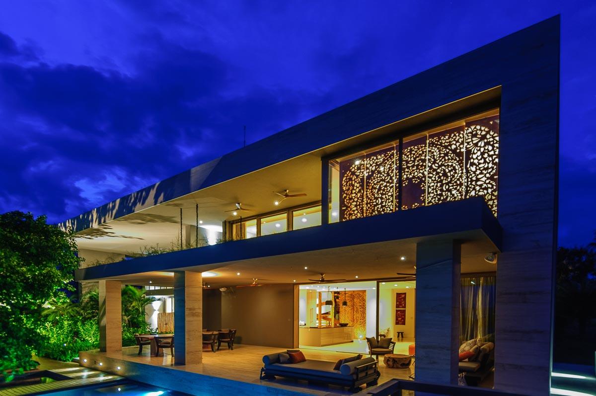 External view at night